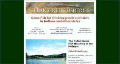 Desktop Screenshot of clearcreekfisheries.net